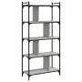Sonoma gray engineered wood 5-shelf bookcase 76x32x158 cm by vidaXL, Bookcases and shelves - Ref: Foro24-833943, Price: 77,50...