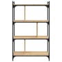 Bookcase with 4 shelves engineered wood Sonoma oak 76x32x123 cm by vidaXL, Bookcases and shelves - Ref: Foro24-833936, Price:...