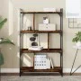 Bookcase with 4 shelves engineered wood smoked oak 76x32x123cm by vidaXL, Bookcases and shelves - Ref: Foro24-833937, Price: ...