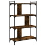 Bookcase with 4 shelves engineered wood smoked oak 76x32x123cm by vidaXL, Bookcases and shelves - Ref: Foro24-833937, Price: ...