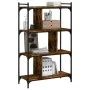Bookcase with 4 shelves engineered wood smoked oak 76x32x123cm by vidaXL, Bookcases and shelves - Ref: Foro24-833937, Price: ...