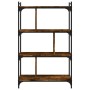 Bookcase with 4 shelves engineered wood smoked oak 76x32x123cm by vidaXL, Bookcases and shelves - Ref: Foro24-833937, Price: ...