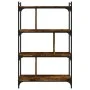 Bookcase with 4 shelves engineered wood smoked oak 76x32x123cm by vidaXL, Bookcases and shelves - Ref: Foro24-833937, Price: ...