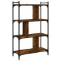 Bookcase with 4 shelves engineered wood smoked oak 76x32x123cm by vidaXL, Bookcases and shelves - Ref: Foro24-833937, Price: ...