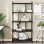 Bookcase with 5 shelves black engineered wood 76x32x158 cm by vidaXL, Bookcases and shelves - Ref: Foro24-833940, Price: 76,4...