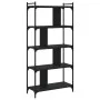 Bücherregal mit 5 Regalen aus schwarzem Holzwerkstoff, 76 x 32 x 158 cm von vidaXL, Bücherregale und Regale - Ref: Foro24-833...