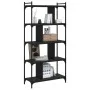 Bookcase with 5 shelves black engineered wood 76x32x158 cm by vidaXL, Bookcases and shelves - Ref: Foro24-833940, Price: 76,4...