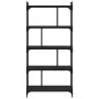 Bookcase with 5 shelves black engineered wood 76x32x158 cm by vidaXL, Bookcases and shelves - Ref: Foro24-833940, Price: 76,4...