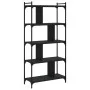Bookcase with 5 shelves black engineered wood 76x32x158 cm by vidaXL, Bookcases and shelves - Ref: Foro24-833940, Price: 76,4...