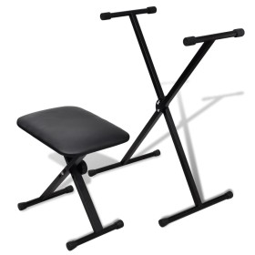 Verstellbarer Keyboard-Hocker und Ständer-Set von vidaXL, Bänke und Hocker - Ref: Foro24-70032, Preis: 62,76 €, Rabatt: %