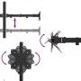 Black steel monitor stand VESA 75/100 mm by vidaXL, Monitor and TV stands - Ref: Foro24-358009, Price: 57,25 €, Discount: %