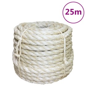 100% sisal rope 14 mm 25 m by vidaXL, Ropes and metal cords - Ref: Foro24-155031, Price: 37,58 €, Discount: %