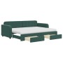 Ausziehbares Schlafsofa mit Schubladen aus dunkelgrünem Samt, 80 x 200 cm von vidaXL, Betten und Lattenroste - Ref: Foro24-31...
