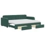 Ausziehbares Schlafsofa mit Schubladen aus dunkelgrünem Samt, 80 x 200 cm von vidaXL, Betten und Lattenroste - Ref: Foro24-31...