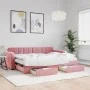 Sofá cama nido con cajones terciopelo rosa 80x200 cm de vidaXL, Camas y somieres - Ref: Foro24-3196997, Precio: 458,29 €, Des...