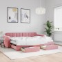 Trundle sofa bed with pink velvet drawers 80x200 cm by vidaXL, Beds and slatted bases - Ref: Foro24-3196997, Price: 465,02 €,...