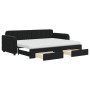 Trundle sofa bed with drawers black velvet 80x200 cm by vidaXL, Beds and slatted bases - Ref: Foro24-3196998, Price: 457,37 €...