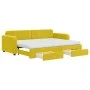 Trundle sofa bed with drawers yellow velvet 80x200 cm by vidaXL, Beds and slatted bases - Ref: Foro24-3196999, Price: 447,24 ...