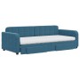 Sofá cama nido con cajones terciopelo azul 90x200 cm de vidaXL, Camas y somieres - Ref: Foro24-3197000, Precio: 498,57 €, Des...