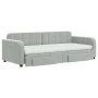 Trundle sofa bed with drawers light gray velvet 90x200 cm by vidaXL, Beds and slatted bases - Ref: Foro24-3197001, Price: 486...