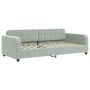 Trundle sofa bed with drawers light gray velvet 90x200 cm by vidaXL, Beds and slatted bases - Ref: Foro24-3197001, Price: 484...