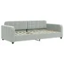 Trundle sofa bed with drawers light gray velvet 90x200 cm by vidaXL, Beds and slatted bases - Ref: Foro24-3197001, Price: 486...