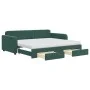 Trundle sofa bed with drawers dark green velvet 90x200 cm by vidaXL, Beds and slatted bases - Ref: Foro24-3197003, Price: 509...