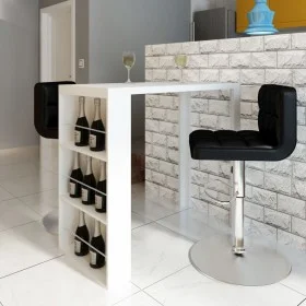 High gloss white kitchen table with bottle shelves by vidaXL, Kitchen and dining tables - Ref: Foro24-240820, Price: 143,95 €...