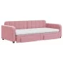 Ausziehbares Schlafsofa mit Schubladen aus rosa Samt, 90 x 200 cm von vidaXL, Betten und Lattenroste - Ref: Foro24-3197004, P...