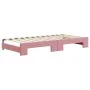 Ausziehbares Schlafsofa mit Schubladen aus rosa Samt, 90 x 200 cm von vidaXL, Betten und Lattenroste - Ref: Foro24-3197004, P...