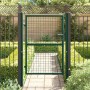 Puerta de valla de acero verde 100x125 cm