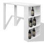 High gloss white kitchen table with bottle shelves by vidaXL, Kitchen and dining tables - Ref: Foro24-240820, Price: 180,23 €...
