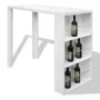 High gloss white kitchen table with bottle shelves by vidaXL, Kitchen and dining tables - Ref: Foro24-240820, Price: 143,95 €...
