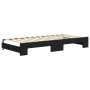 Sofá cama nido con cajones terciopelo negro 90x200 cm de vidaXL, Camas y somieres - Ref: Foro24-3197005, Precio: 485,10 €, De...