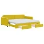 Ausziehbares Schlafsofa mit Schubladen aus gelbem Samt, 90 x 200 cm von vidaXL, Betten und Lattenroste - Ref: Foro24-3197006,...