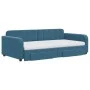 Ausziehbares Schlafsofa mit Schubladen aus blauem Samt, 100 x 200 cm von vidaXL, Betten und Lattenroste - Ref: Foro24-3197007...