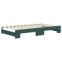 Ausziehbares Schlafsofa mit Schubladen aus dunkelgrünem Samt, 100 x 200 cm von vidaXL, Betten und Lattenroste - Ref: Foro24-3...