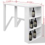 High gloss white kitchen table with bottle shelves by vidaXL, Kitchen and dining tables - Ref: Foro24-240820, Price: 180,23 €...