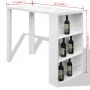 High gloss white kitchen table with bottle shelves by vidaXL, Kitchen and dining tables - Ref: Foro24-240820, Price: 143,95 €...