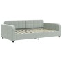 Sofá cama nido con cajones terciopelo gris claro 100x200 cm de vidaXL, Camas y somieres - Ref: Foro24-3197008, Precio: 522,03...