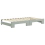 Sofá cama nido con cajones terciopelo gris claro 100x200 cm de vidaXL, Camas y somieres - Ref: Foro24-3197008, Precio: 522,03...