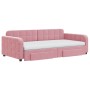 Ausziehbares Schlafsofa mit rosa Samtschubladen 100x200 cm von vidaXL, Betten und Lattenroste - Ref: Foro24-3197011, Preis: 4...