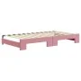Trundle sofa bed with pink velvet drawers 100x200 cm by vidaXL, Beds and slatted bases - Ref: Foro24-3197011, Price: 473,97 €...