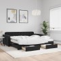 Ausziehbares Schlafsofa mit Schubladen aus schwarzem Samt, 100 x 200 cm von vidaXL, Betten und Lattenroste - Ref: Foro24-3197...