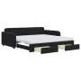 Trundle sofa bed with drawers black velvet 100x200 cm by vidaXL, Beds and slatted bases - Ref: Foro24-3197012, Price: 481,19 ...