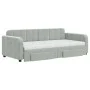 Trundle sofa bed with drawers light gray velvet 90x190 cm by vidaXL, Beds and slatted bases - Ref: Foro24-3197014, Price: 439...