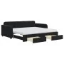 Trundle sofa bed with drawers black velvet 90x190 cm by vidaXL, Beds and slatted bases - Ref: Foro24-3197016, Price: 445,35 €...