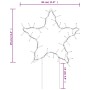 Estrella de luz decorativa Navidad con estacas 50 LED 29 cm de vidaXL, Luces de Navidad - Ref: Foro24-357717, Precio: 31,07 €...