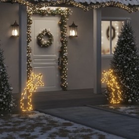 Estrella fugaz de luces Navidad con estacas 115 LED 89 cm