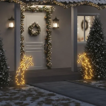 Weihnachts-Sternschnuppen-Lichterkette mit Stangen, 115 LEDs, 89 cm von vidaXL, Weihnachtsbeleuchtung - Ref: Foro24-357721, P...